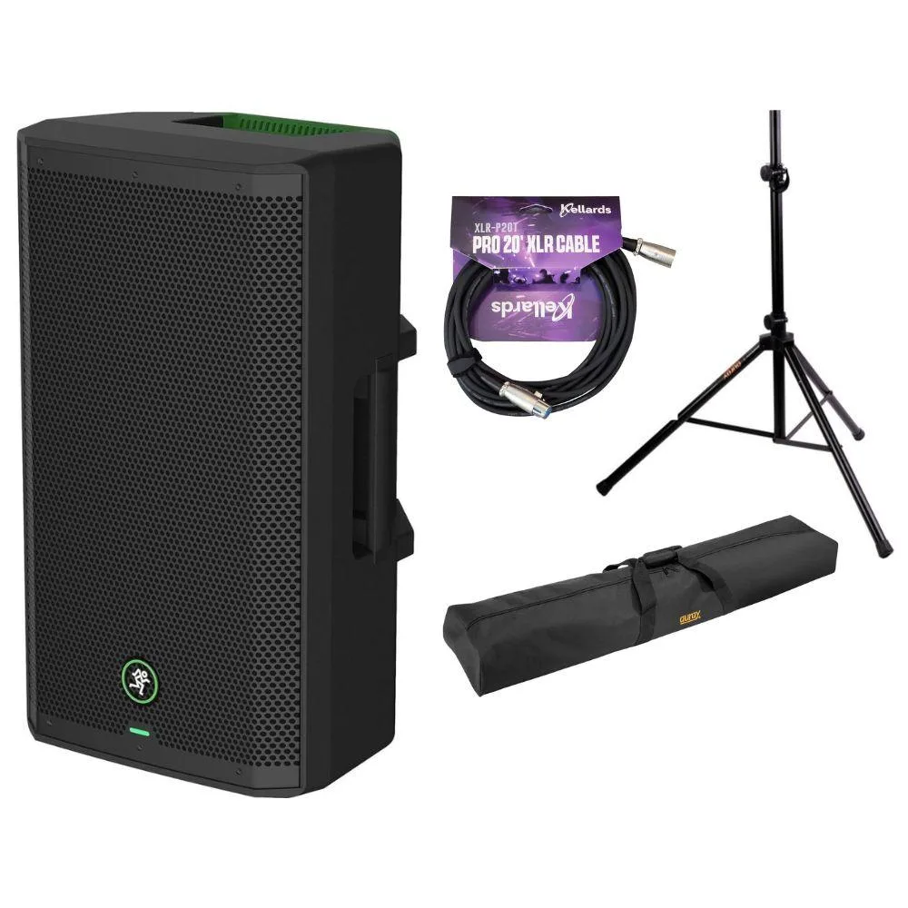 Mackie Mackie Thrash212 GO 12" Battery Loudspeaker Bundle Stand Bag Cable — product photo