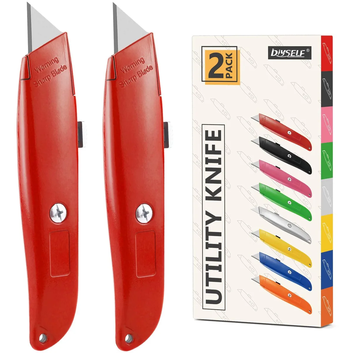  DIYSELF DIY001RD trimmer 2-pack red 5.9 in — product photo