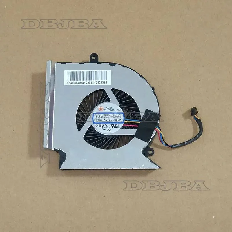 Small black laptop CPU cooling fan with wire connector