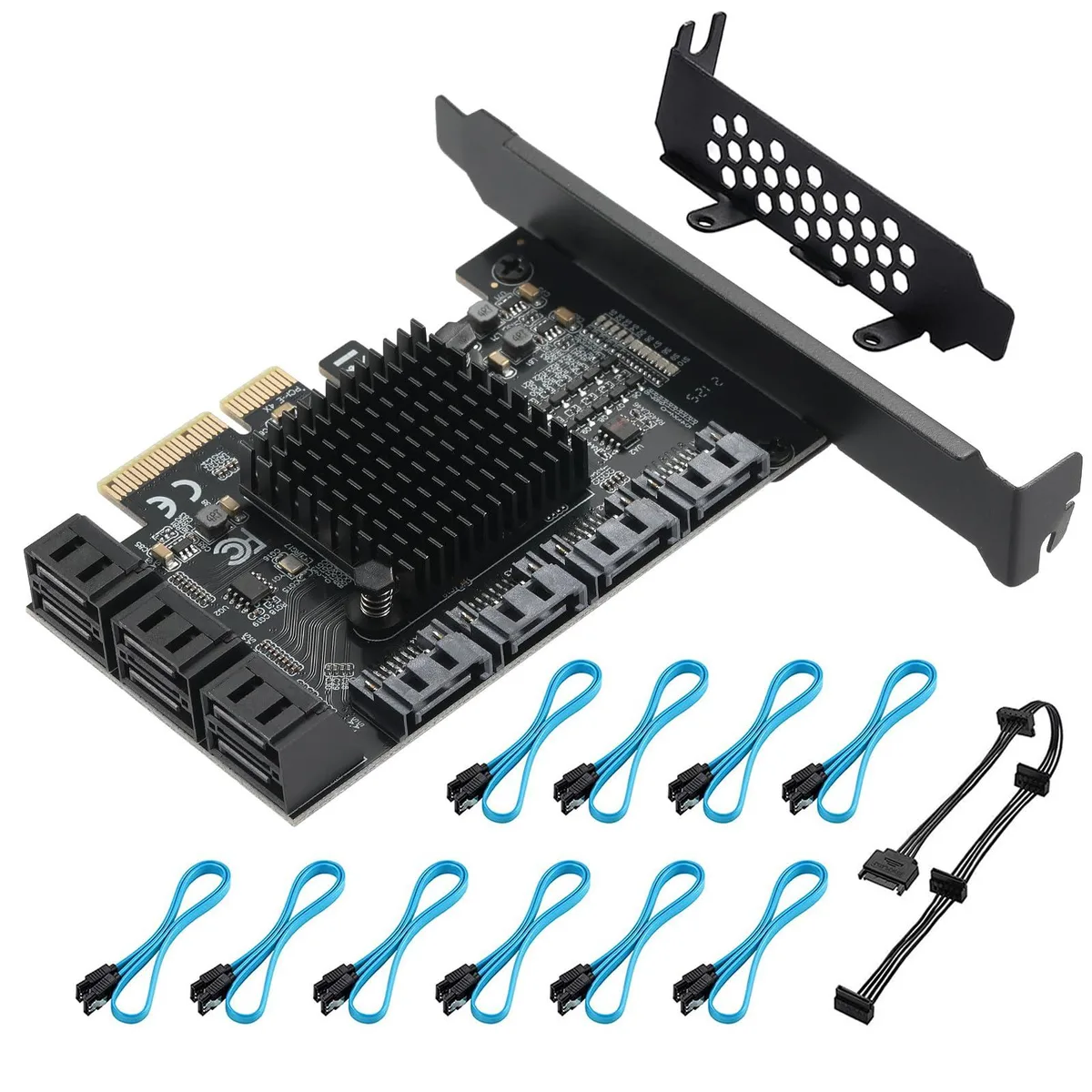 Vszerda Vszerda PCIe SATA 3.0 Card 10 Ports ASM1166+JMB575 — product photo