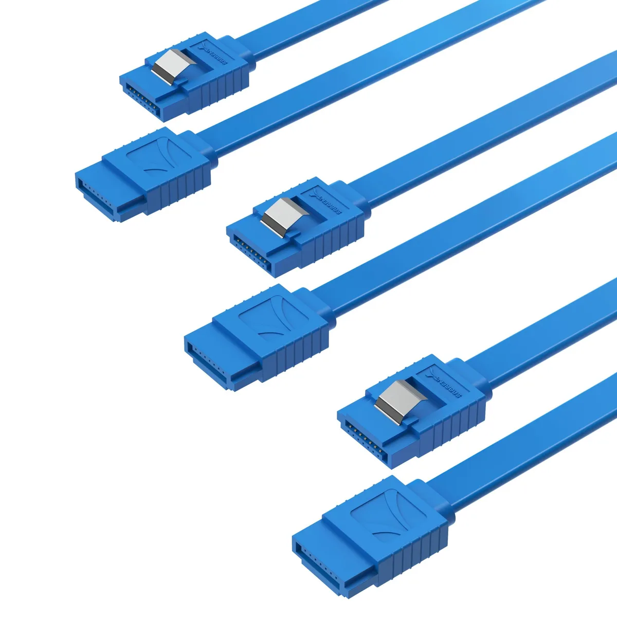  Sabrent CB-SFB3 SATA III 6 Gbit/s 20" locking cable 3-pack blue — product photo