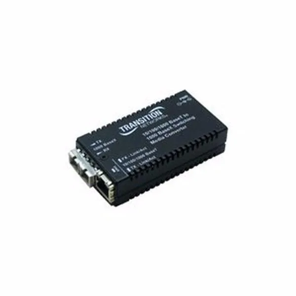 Transition Networks Transition Networks M/GE-PSW-SX-01-NA media converter RJ-45 SC 850 nm 1800 ft — product photo