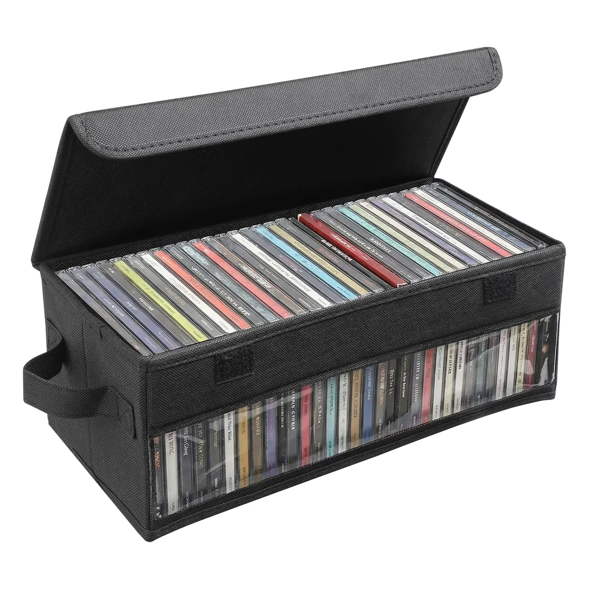 Fellowes G7982K-11-N CD Storage Box 14.17×6.3×5.51in 32 CD Black — product photo