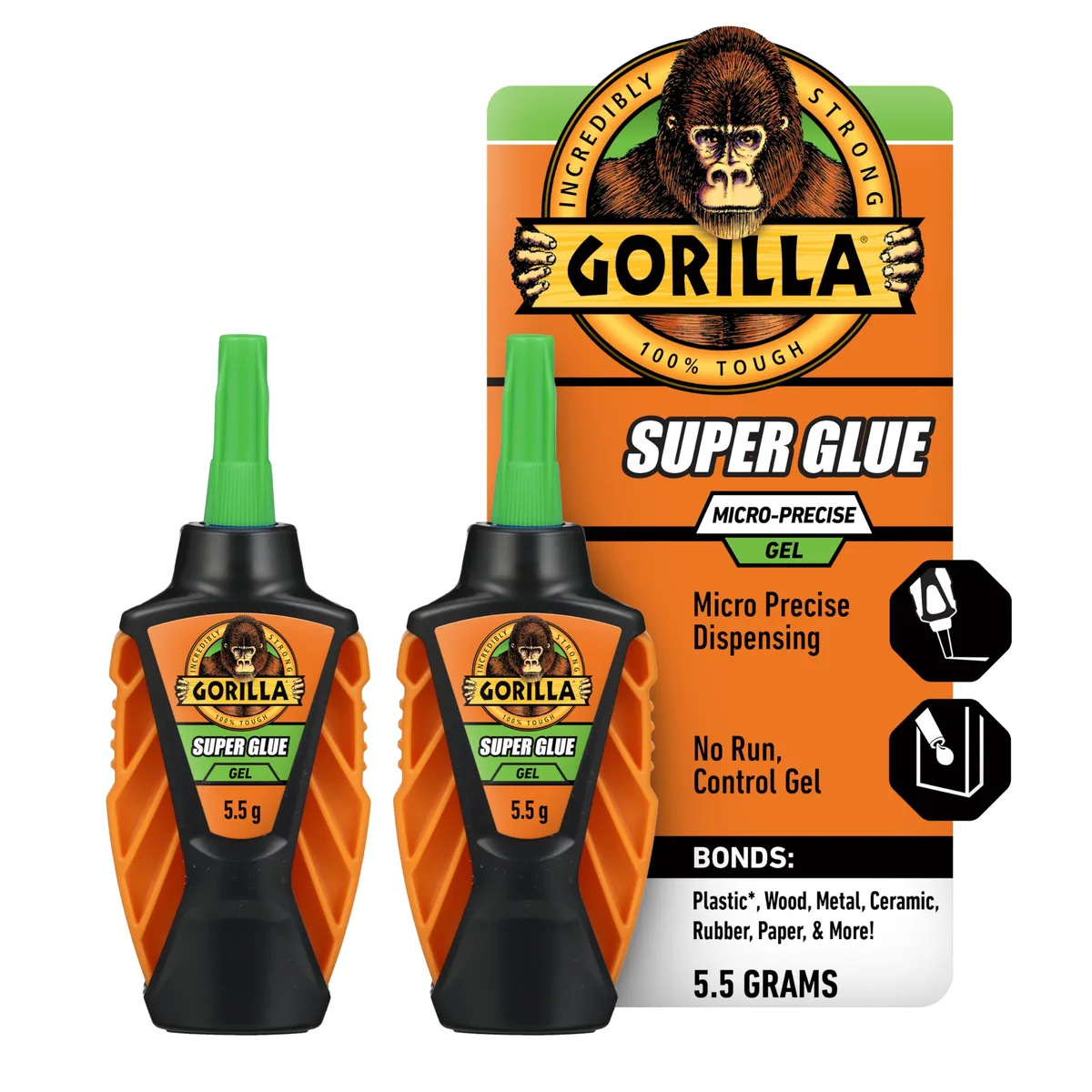  Gorilla 112010 Micro Precise Super Glue Gel 5.5g Pack of 2 — product photo