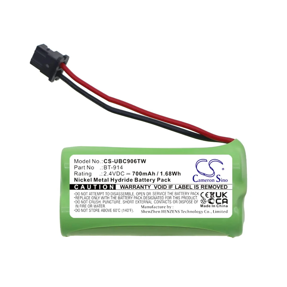  Cameron Sino BC906W BT-914 700mAh 2.4V standard battery — product photo
