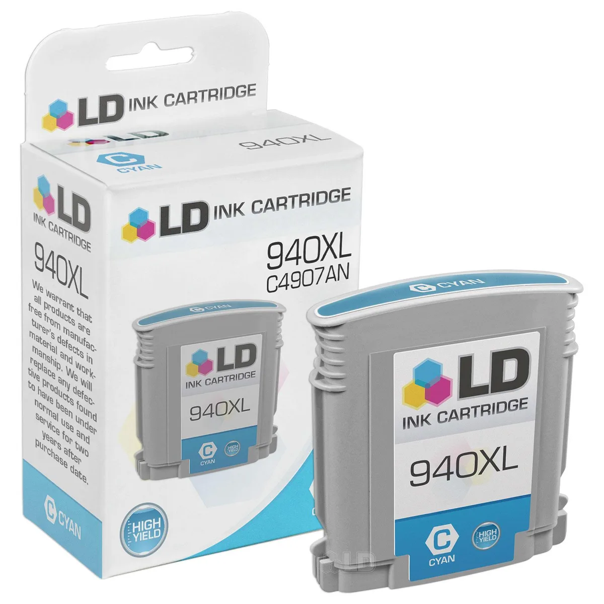 LD Products LD Products HP 940XL C4907AN High Yield Cyan Ink Cartridge — product photo