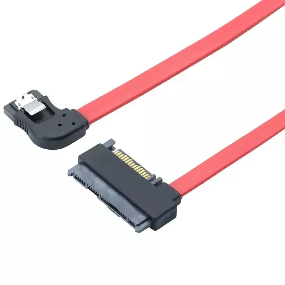 Vszerda SFF-8482 to SATA right-angle cable, 50 cm, black connectors