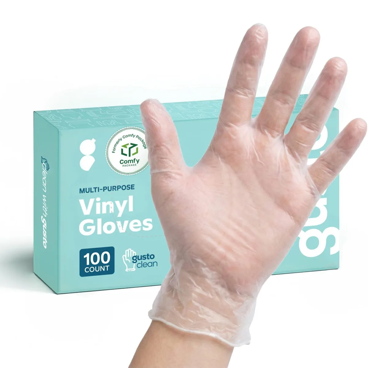  Vibe CP-VG-PF-L-100 Disposable Vinyl Gloves 100 Count — product photo