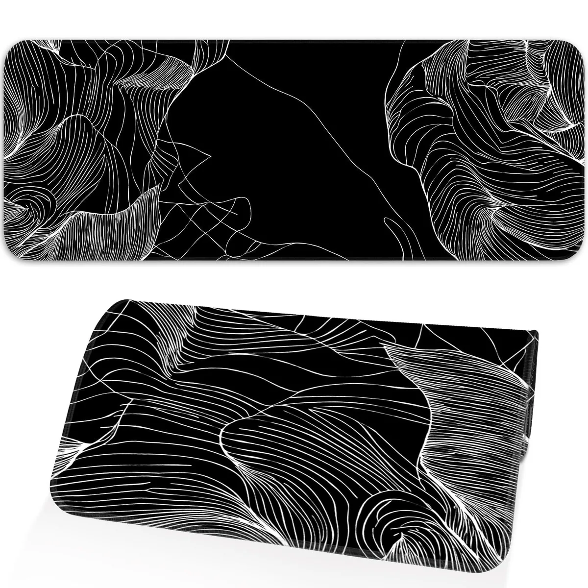 KEHIPI KEHIPI Mouse Pad 31.5x11.8 inches Black Terrain line — product photo