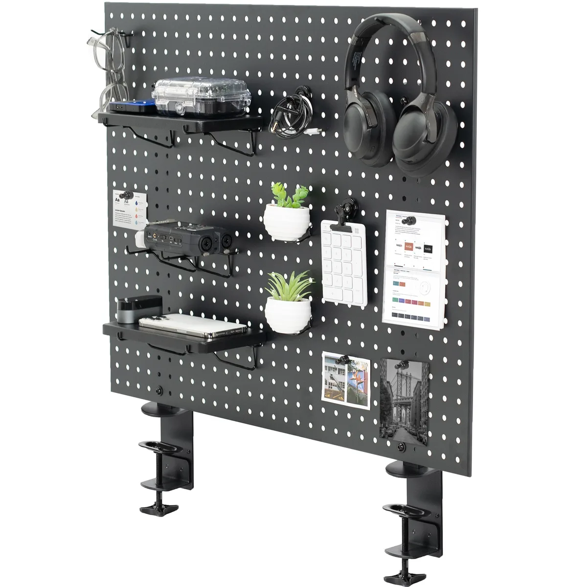 VIVO VIVO 30" x 24" Steel Clamp-on Pegboard, Magnetic Privacy Panel — product photo