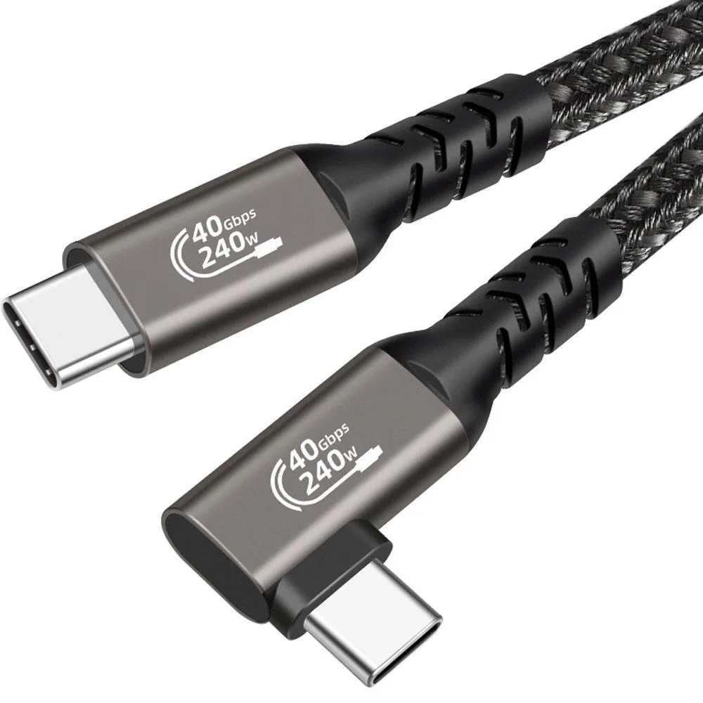 LUOM LUOM PQ005 Right Angle USB4 Cable 5FT 40Gbps 240W 8K@60Hz — product photo