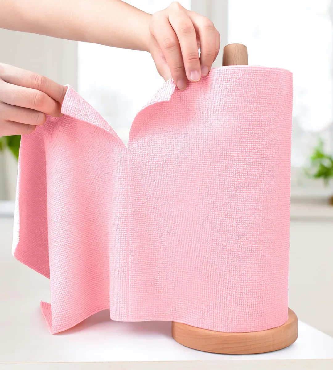  KitchLife Microfiber Cleaning Cloth Roll 20 Sheets Pink — product photo