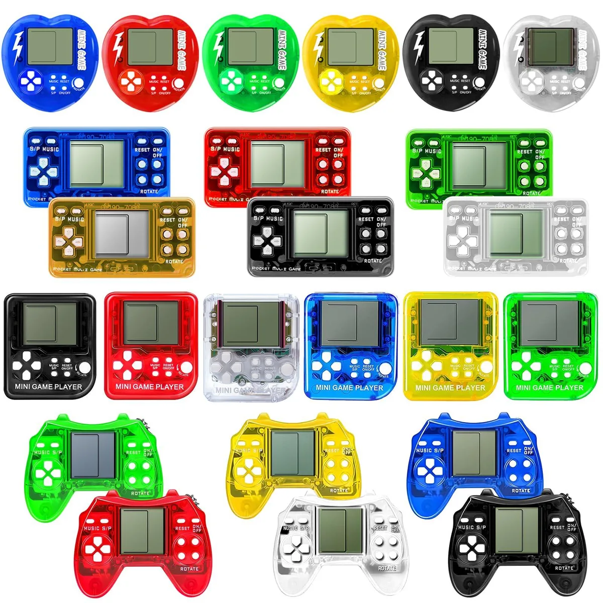 SSRMX 24-Pack Mini Arcade Game Keychain Multicolor — product photo