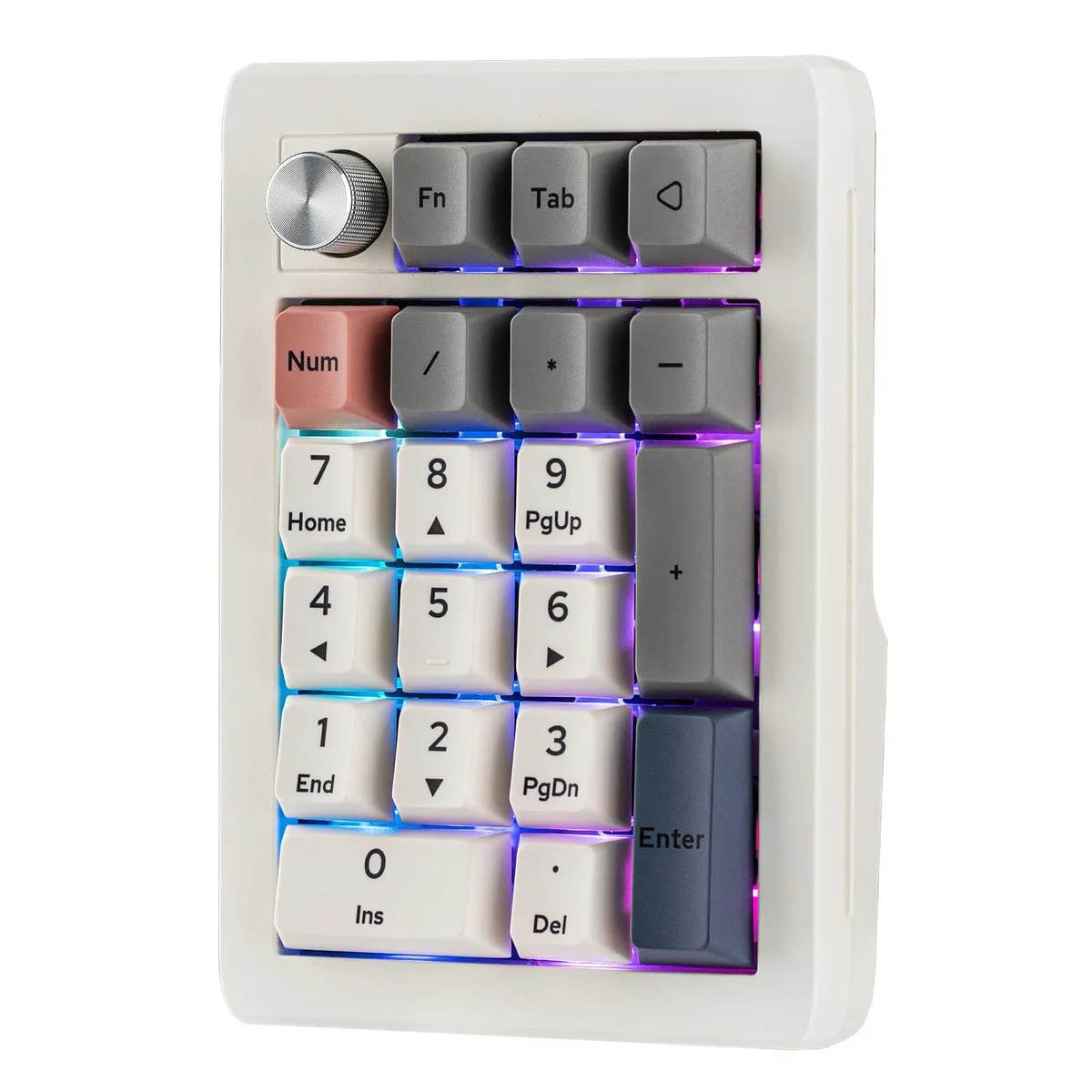  EPOMAKER EK21 VIA Gasket Numpad 20-Key Retro White — product photo
