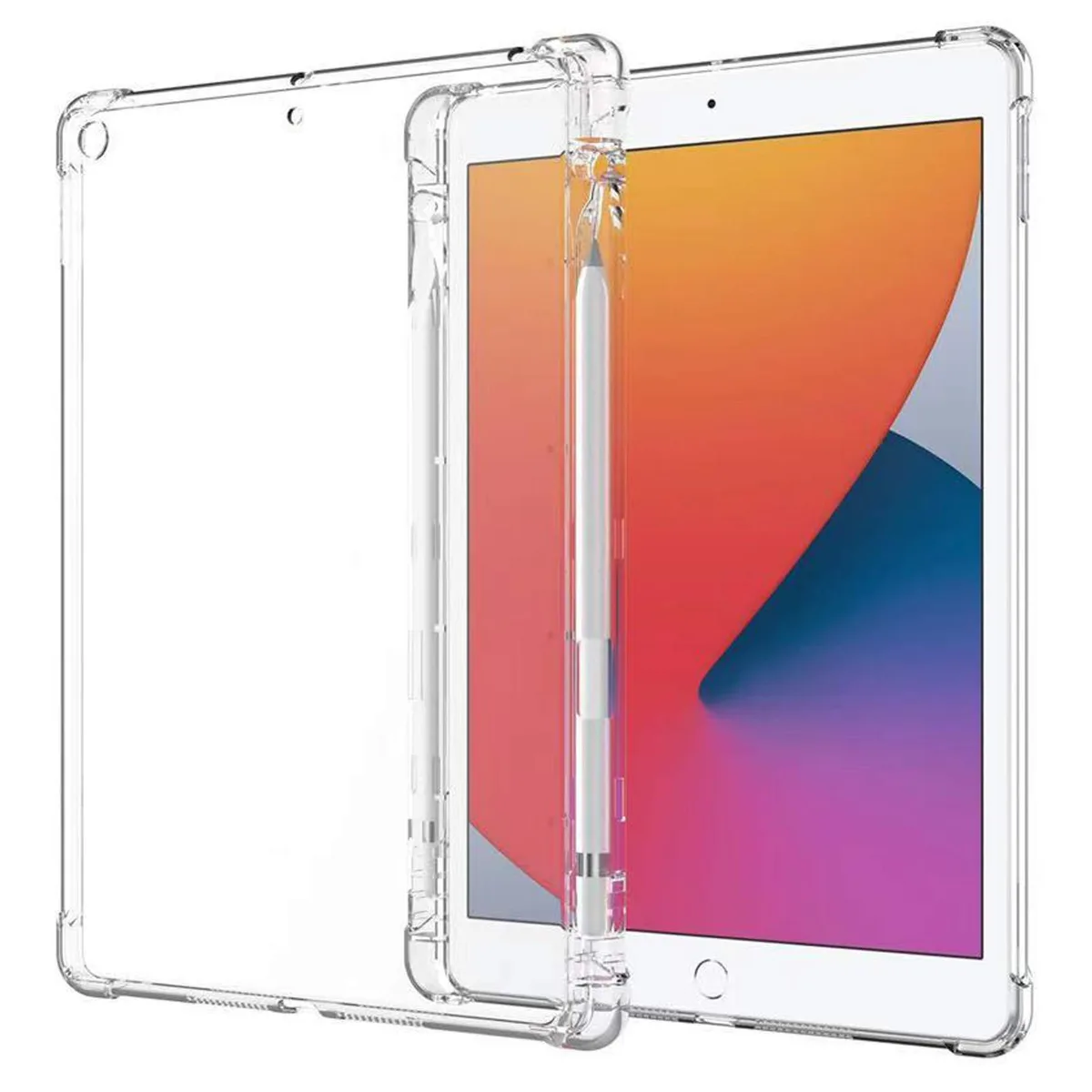  SFFINE Clear Case for iPad 10.2 7th/8th/9th Gen with Pencil Holder — product photo