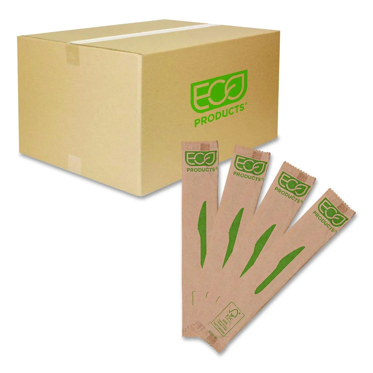 Eco-Products Eco-Products Wood Cutlery Knife Natural 6.5in 500/Carton EPS211W — product photo