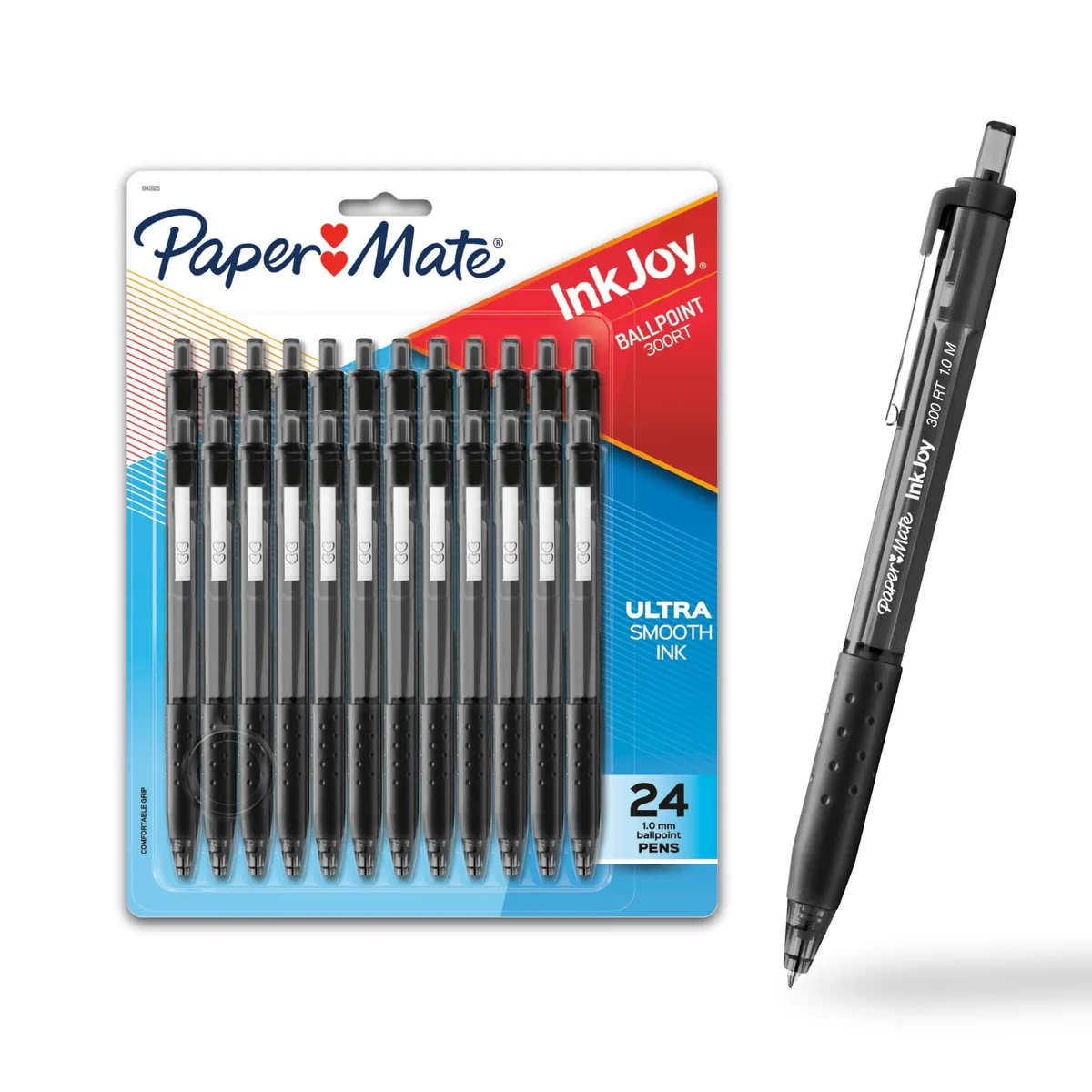 Paper Mate InkJoy 300RT Retractable Ballpoint Pens Medium 1.0mm Blue 24 Pack — product photo