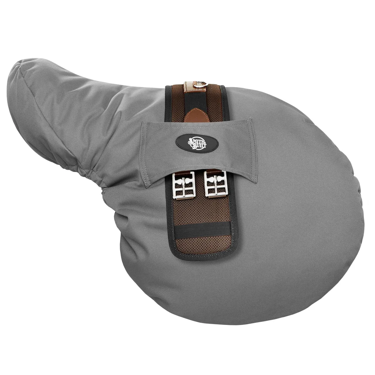 Smithbuilt Smithbuilt English Saddle Cover Grey 900D Polyester 240gsm Fleece Lined — product photo