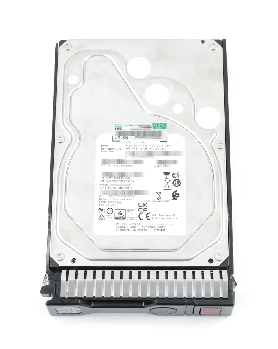 HPE HPE 4TB SAS 12Gb/s 7200 RPM 3.5" internal hard drive — product photo