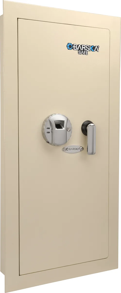 BARSKA BARSKA AX12880 Large Biometric Wall Safe .82 cu ft 120 prints Left Opening — product photo