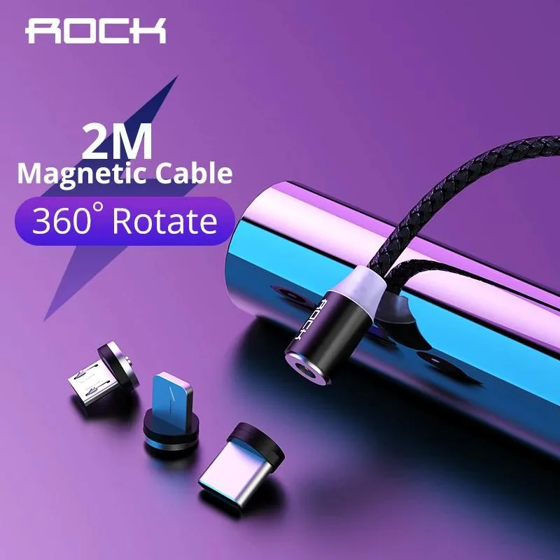 Hetai Tech magnetic USB cable Micro USB to USB A coiled black