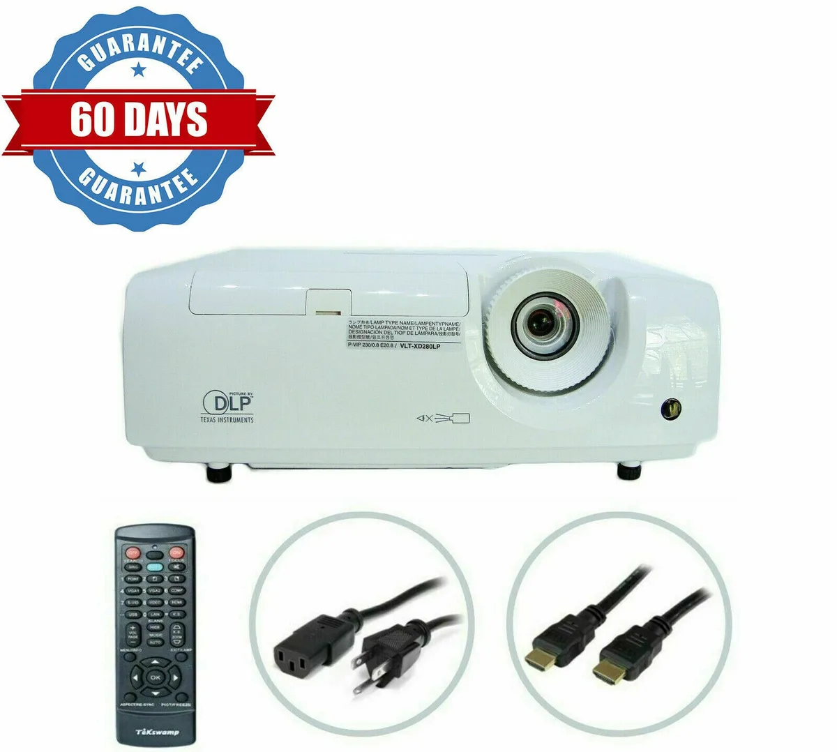 Mitsubishi Mitsubishi XD280U DLP business projector 3000 lumens 1024x768 accessories TeKswamp — product photo