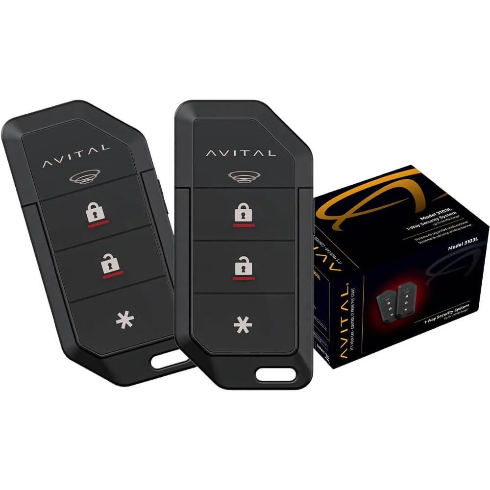 Avital Avital 3103 1-Way Security System with Keyless Entry and Impact Sensor — product photo