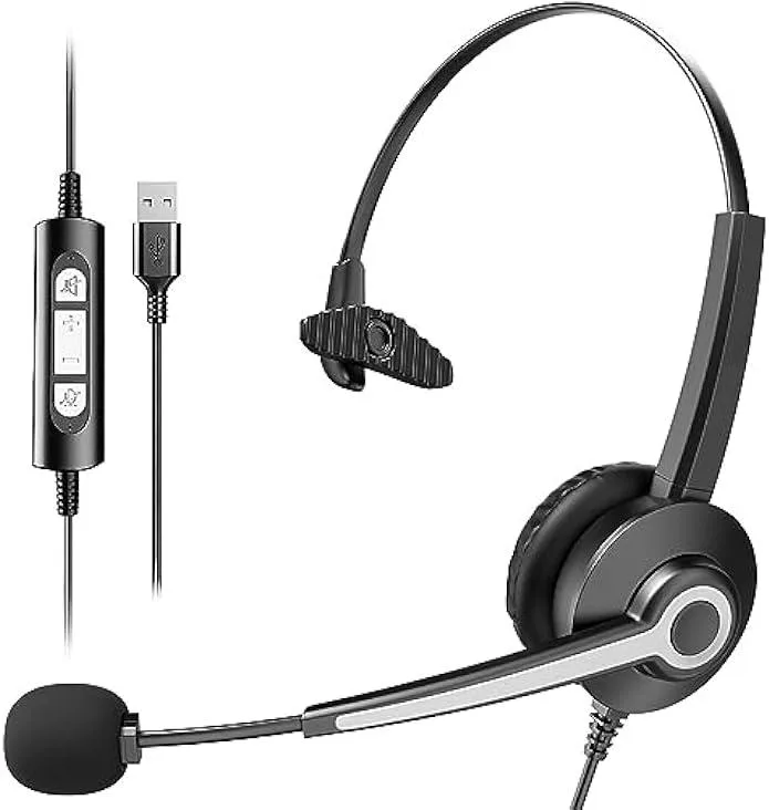 usbroway usbroway Monaural USB Headset with Noise Cancelling Mic and In-line Controls — product photo