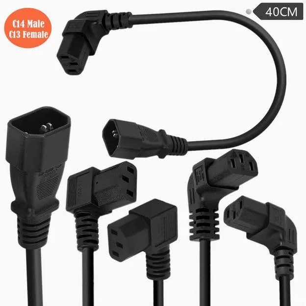 Enfain Enfain 90° C13 to C14 PDU extension cable 40 cm 10 A 250 V — product photo