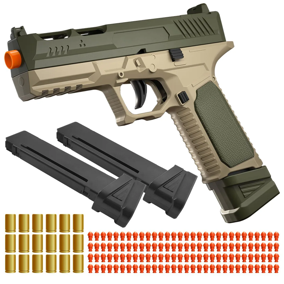  Witcrety Soft Bullet Blaster 120 Bullets 18 Shells Green — product photo