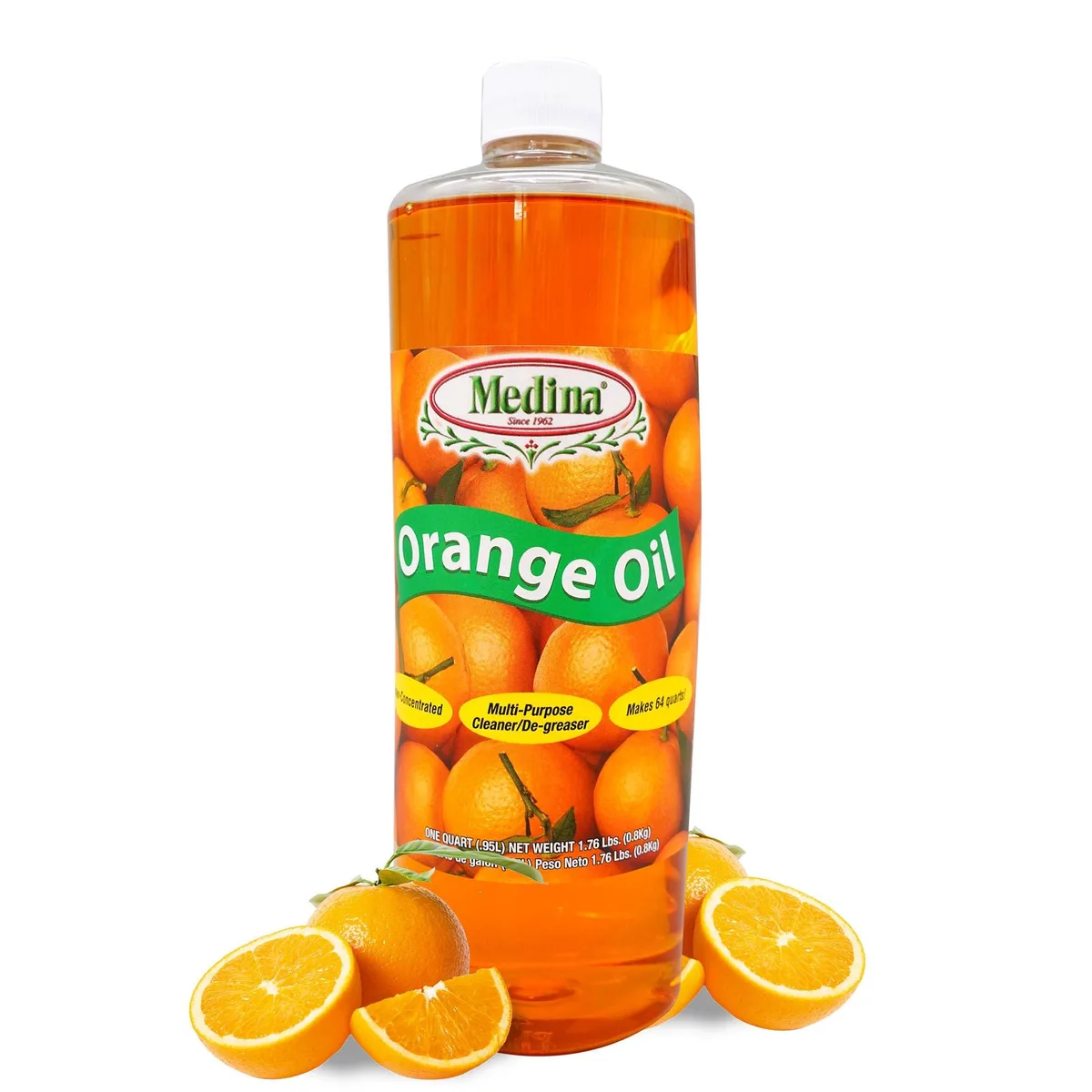  Medina Orange Oil Cleaner Degreaser Concentrate 32oz 98% natural citrus extract — product photo