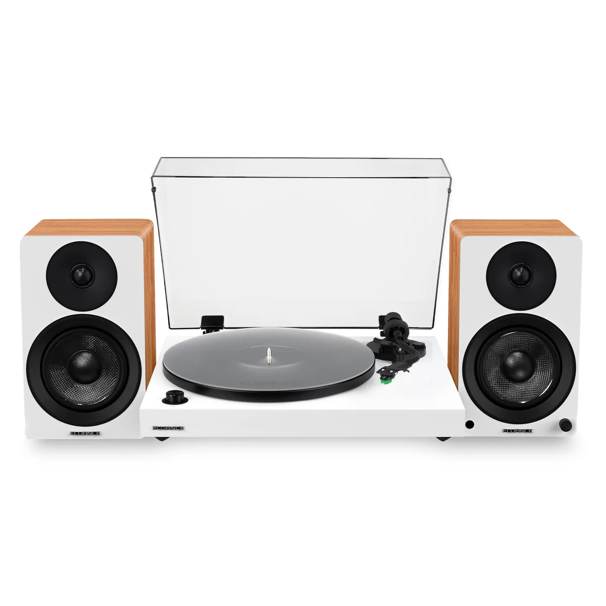 Fluance Fluance RT81+ turntable (White) &amp; Ai41 speakers (Lucky Bamboo) bundle — product photo