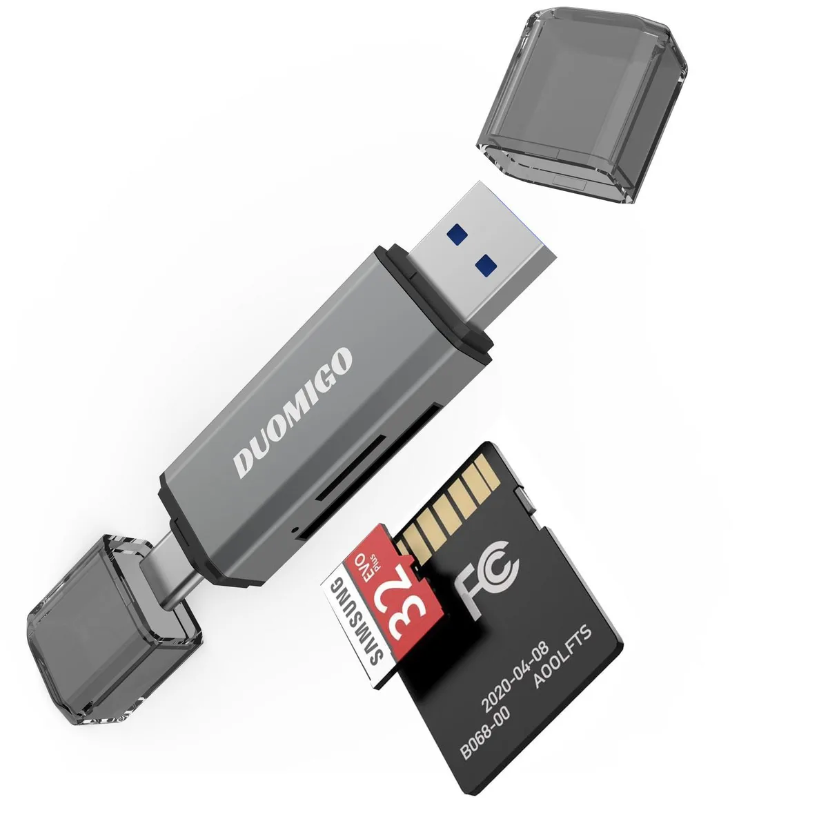 Duomigo Duomigo YYT025 2-in-1 Card Reader Silver — product photo