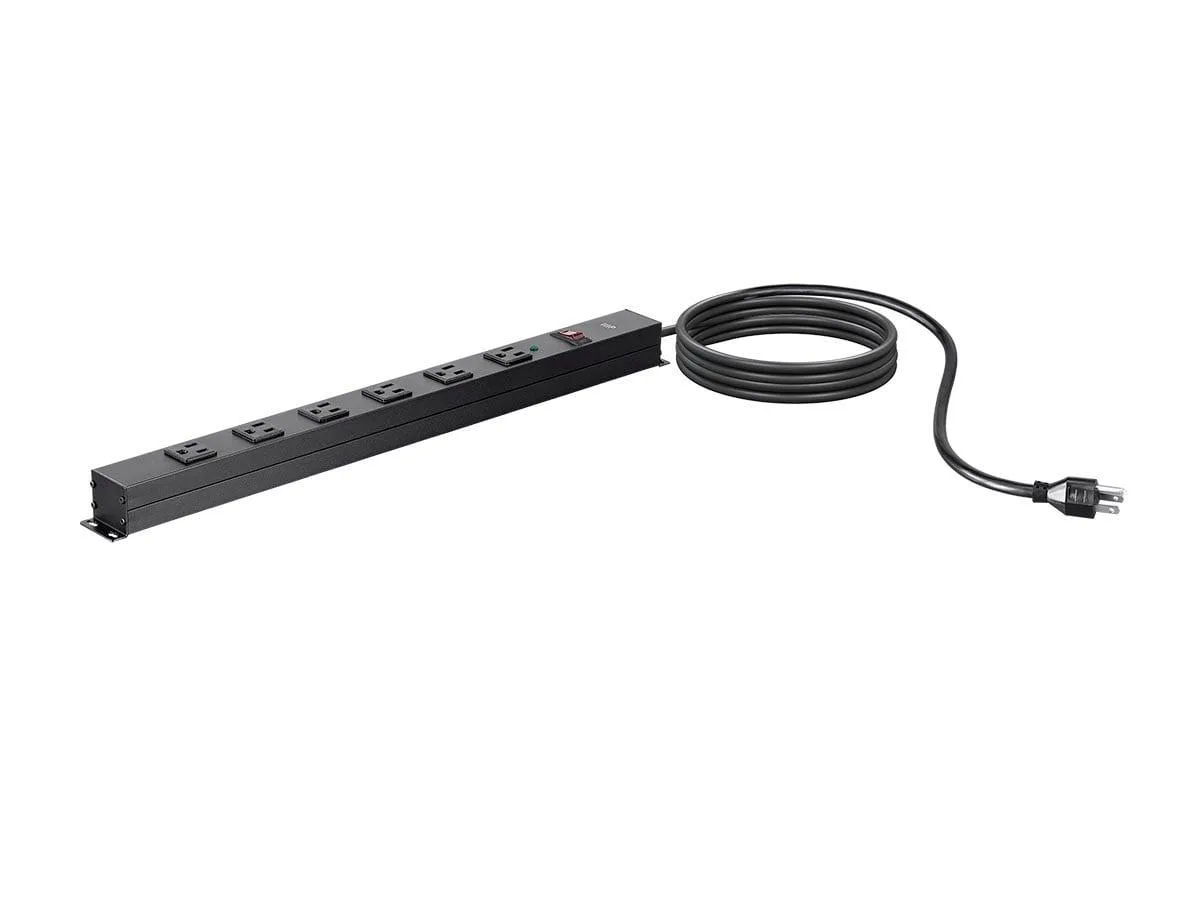 Monoprice Inc. Monoprice 135097 6-Outlet Metal Surge Protector 15ft Cord 540 Joules — product photo