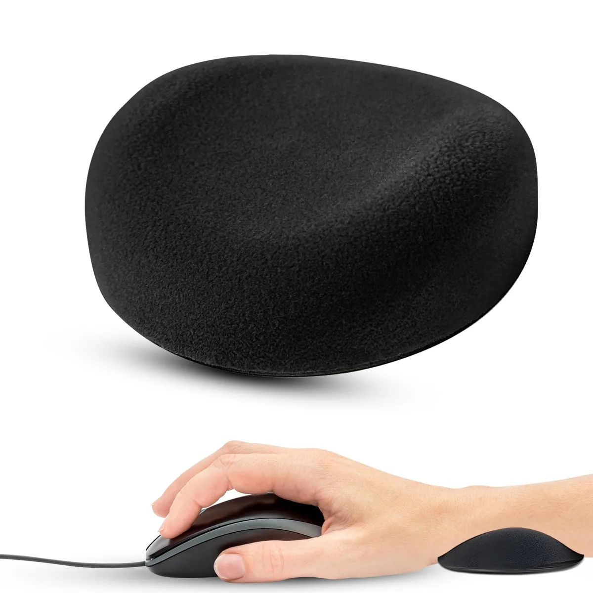  KOVEHN Comfy Glide Wrist Rest Jet Black 3.35 x 0.87 x 0.1 in — product photo