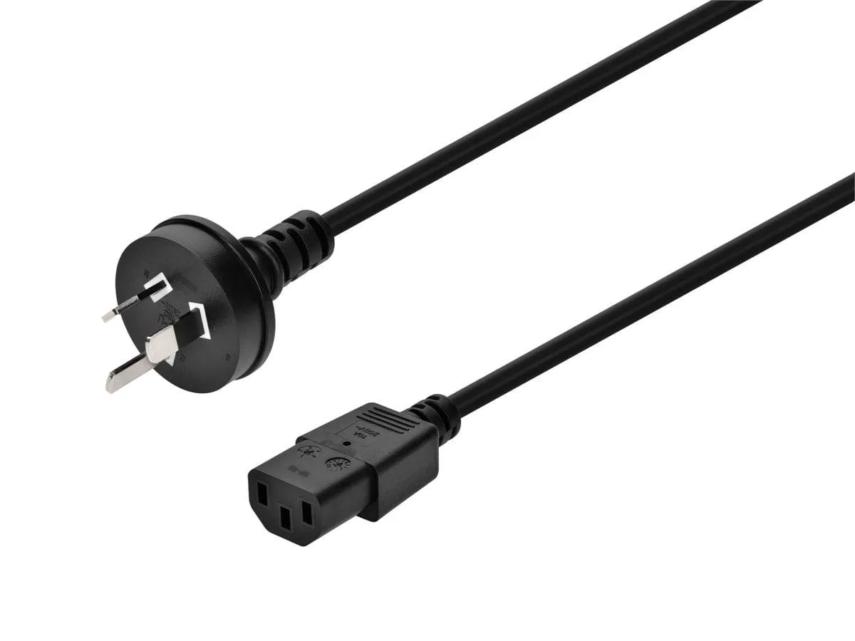 Monoprice Inc. Monoprice Inc. 107670 International Power Cord 1.8288m AS/NZS 3112 to IEC 60320 C13 18AWG 250V Black — product photo
