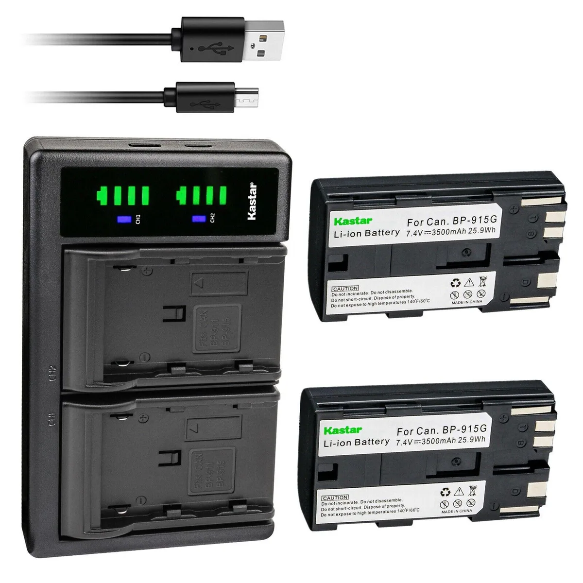 Kastar Kastar BP-915G 2-Pack Battery and LTD2 USB Charger — product photo