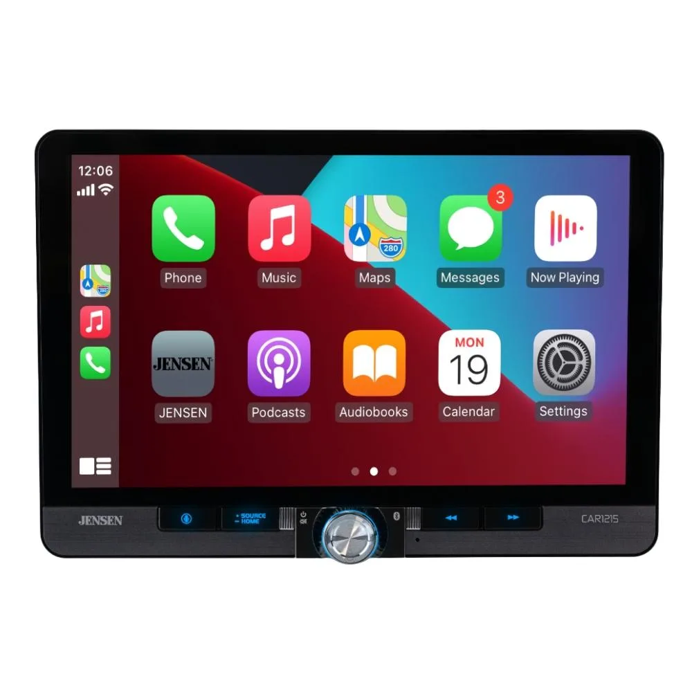JENSEN Jensen CAR1215 12" 1-DIN/2-DIN Multimedia Receiver — product photo