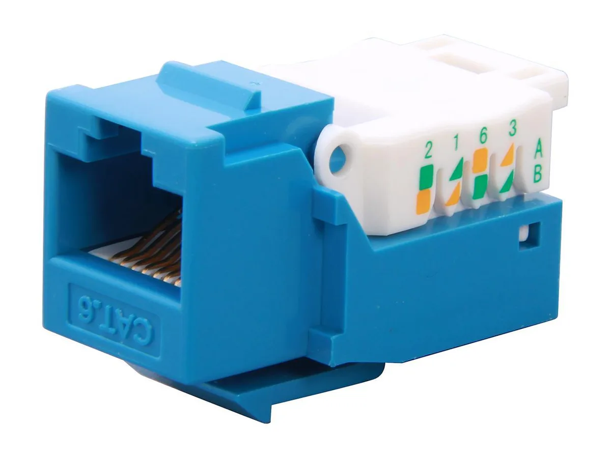 sakose sakose RJ45TL-B Cat 6 Tool Less Keystone Jack Blue — product photo