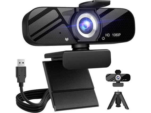 LORDWORLD LORDWORLD 1080p Webcam with Tripod and Privacy Cover — product photo