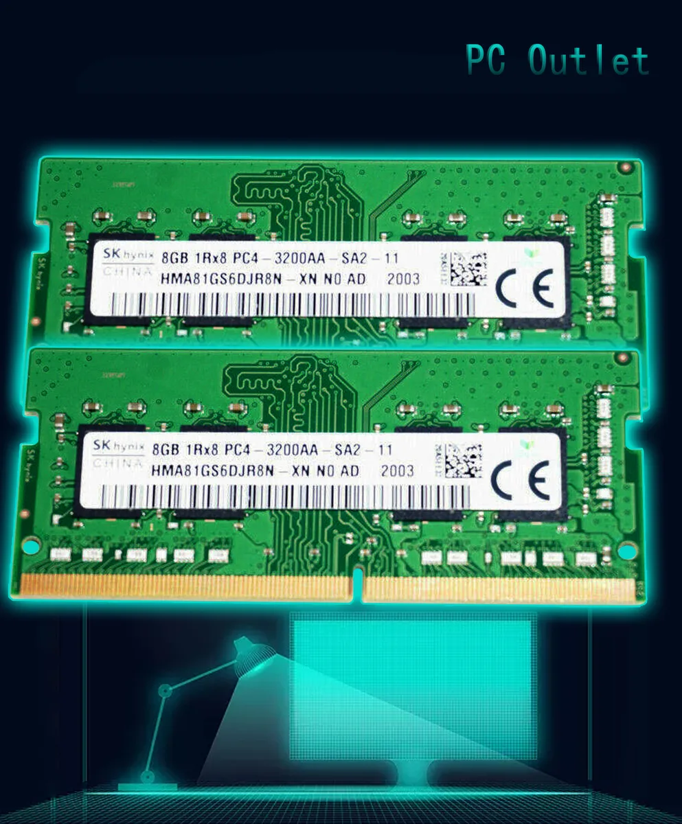 SK hynix SK hynix HMA81GS6DJR8N-XN 16GB (2×8GB) DDR4-3200 CL22 SO-DIMM laptop RAM — product photo