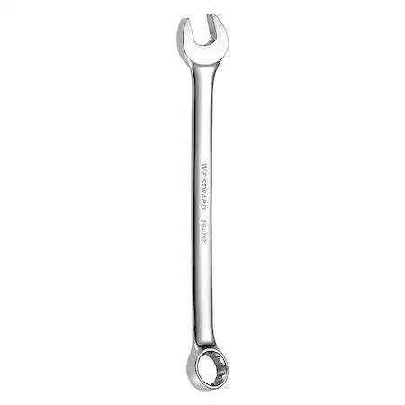 Westward combination wrench 5/8 inch chrome finish offset head
