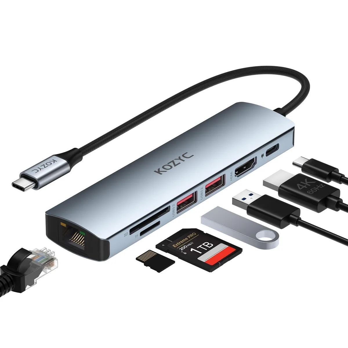 BoYata BoYata 7-in-1 USB-C Hub 2 in 1 accessory — product photo