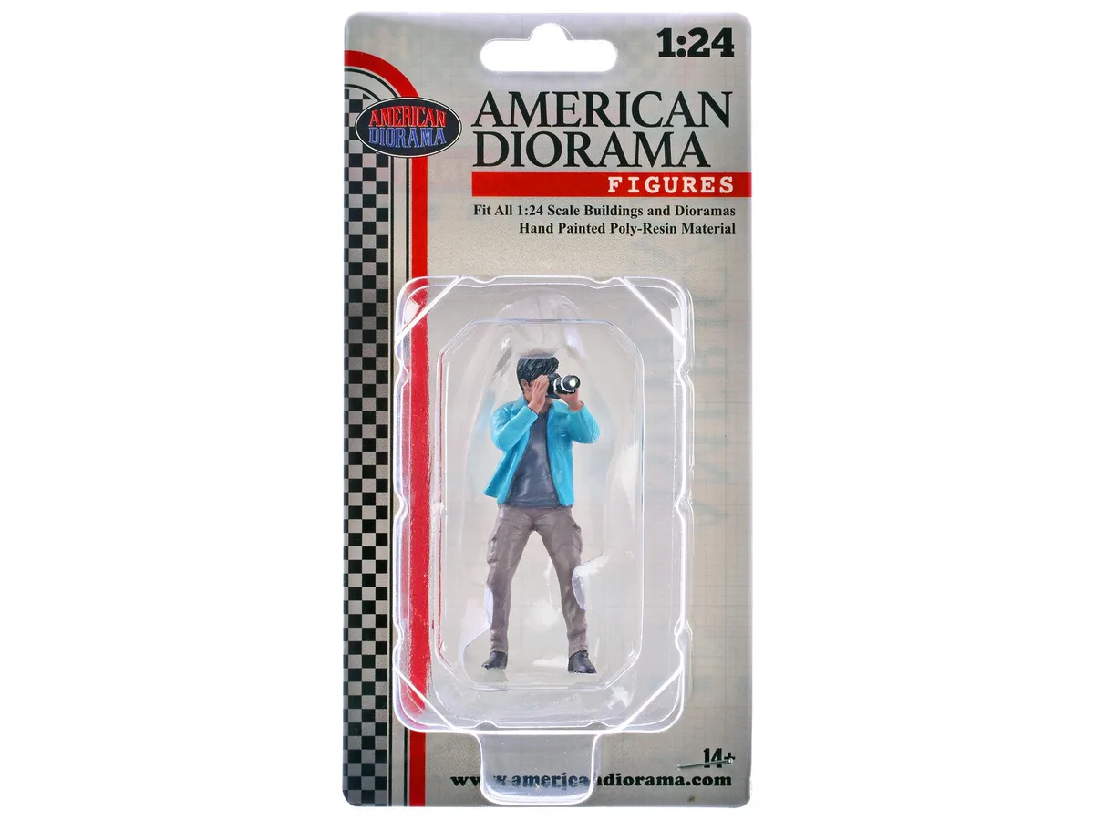 American Diorama American Diorama "Photographers" Figure #1 1/24 Scale 2.75 inch Hobby Collectible — product photo