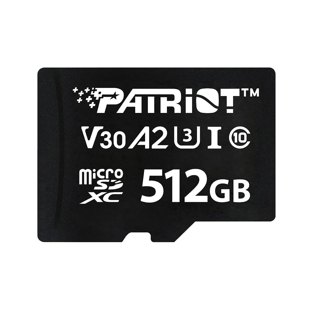 Patriot Memory Patriot Memory VX 512GB Micro SD C10 U3 V30 A2 memory card — product photo
