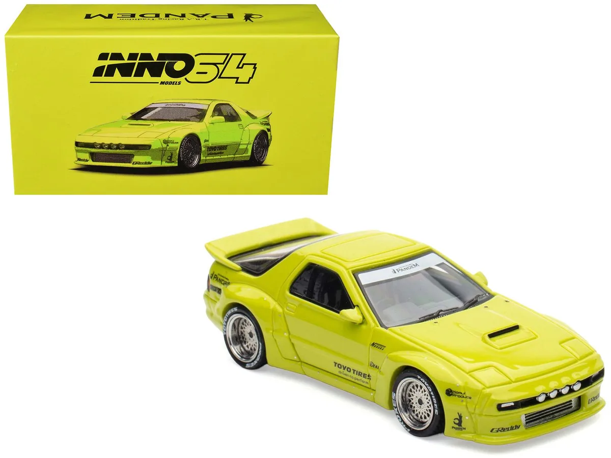 Inno Models Inno Models Mazda RX-7 FC3S Pandem Aero RHD Lime Green 1/64 2025 Event Edition — product photo