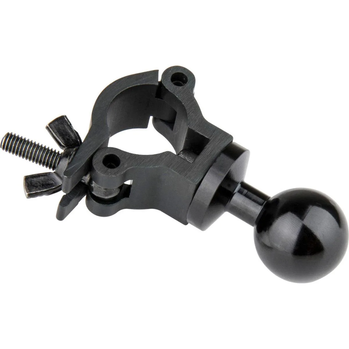 Black aluminum mini half coupler with 26 mm ball head
