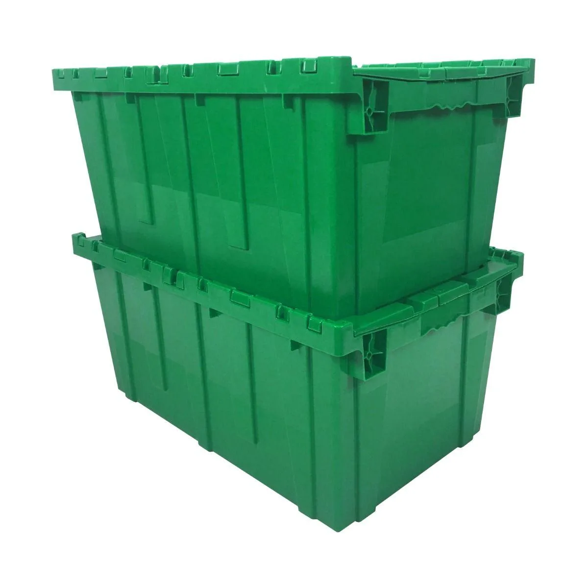 UBMOVE UBMOVE Green Storage Crate Attached Lid 27x17x12 Pack of 2 — product photo