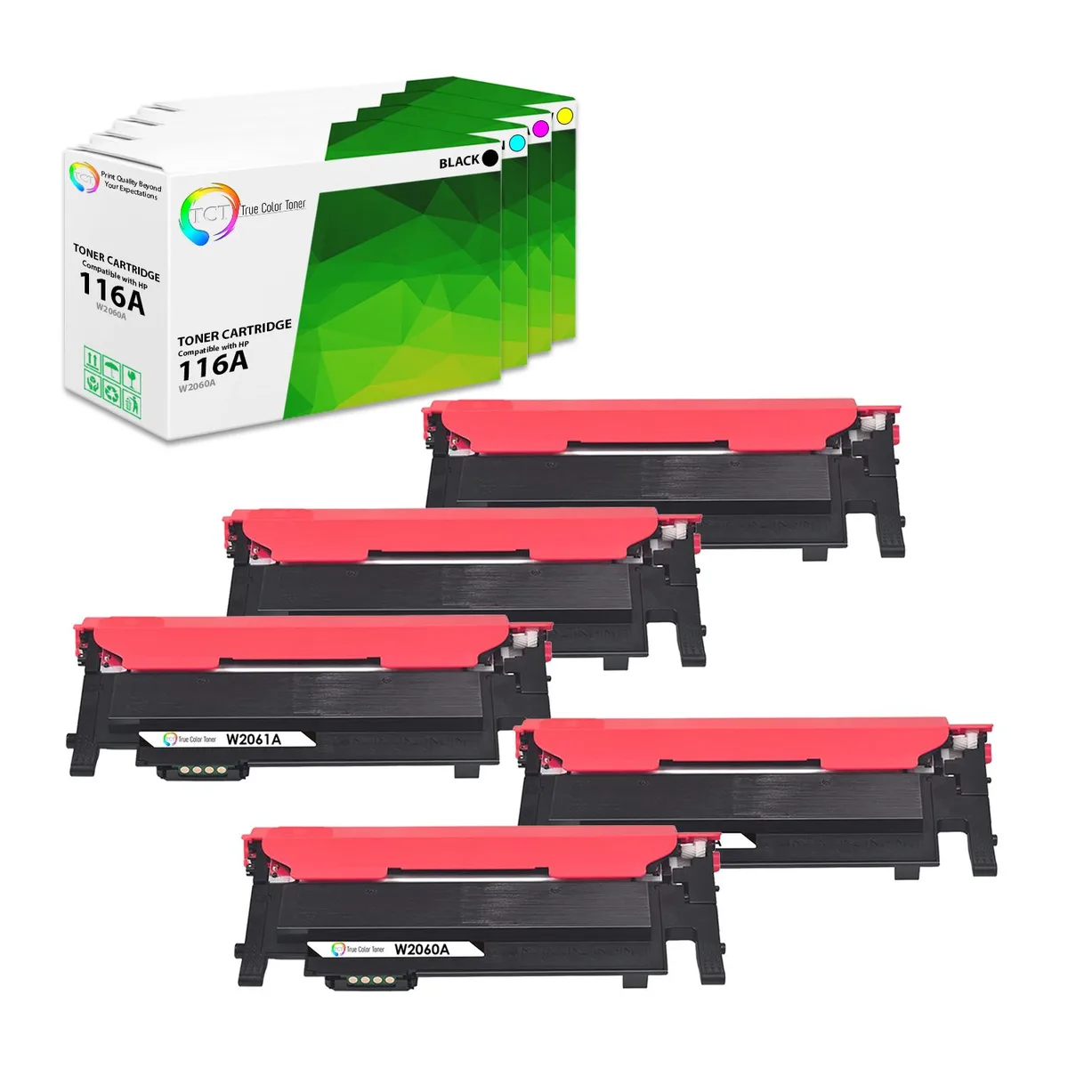 True Color Toner True Color Toner 116A 5 Pack Toner Cartridge 4 Colors 1000/700 Pages — product photo