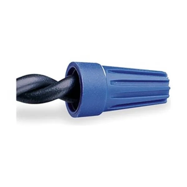 Blue twist-on wire connectors in a bulk pack of 500